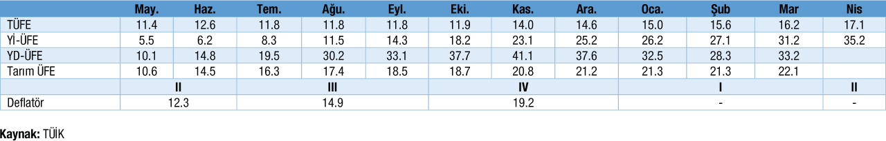 Enflasyon Oranları