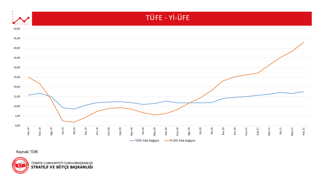 Tüketici, Üretici Fiyat Gelişmeleri Haziran 2021